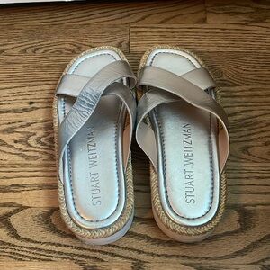 Stuart weitzman silver sandals
